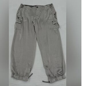 Marrakech Gray Cargo‎ Jogger Pants Utility Multi-Pocket Viscose Rayon Size 30
